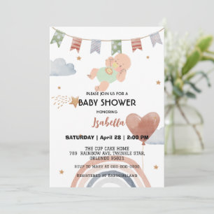 Cute baby African american kids baby shower Invitation