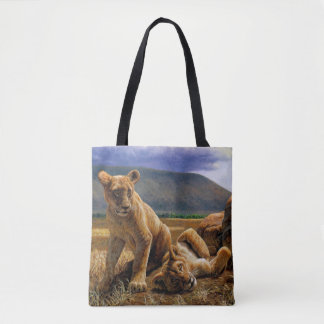 Cute Baby African Lion Cubs Tote Bag