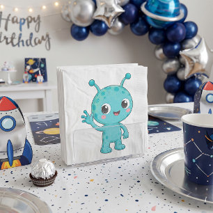 Cute Baby Alien Space Monster Napkins