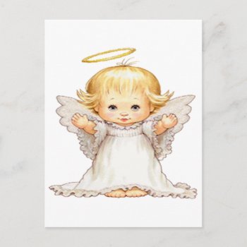 Cute Baby Angel Postcard by santasgrotto at Zazzle