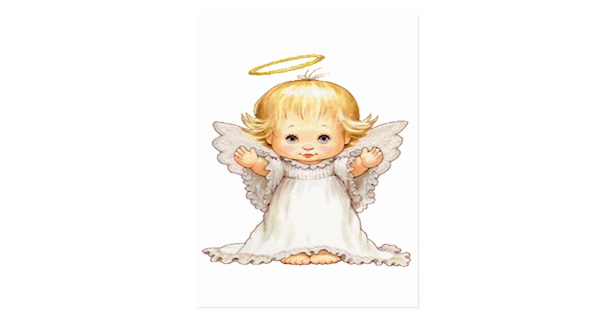  Cute  Baby  Angel  Postcard Zazzle com