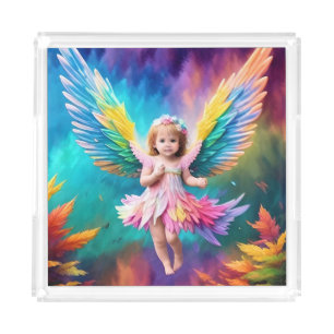 Cute Baby Angel Wings Art-38424 Acrylic Tray