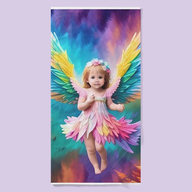 Cute Baby Angel Wings Art-38424 Bath Towel (Bath Towel)