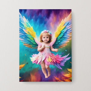 Cute Baby Angel Wings Art-38424 Button