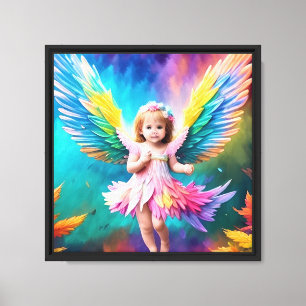 Cute Baby Angel Wings Art-38424 Canvas Print