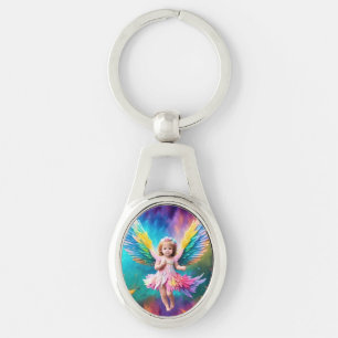 Cute Baby Angel Wings Art-38424 Keychain