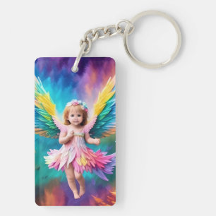 Cute Baby Angel Wings Art-38424 Keychain