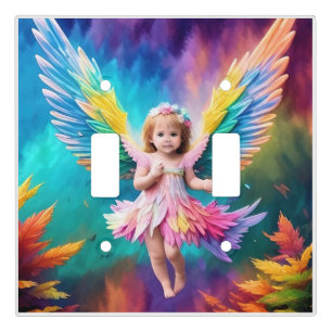 Cute Baby Angel Wings Art-38424 Light Switch Cover