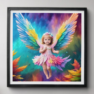Cute Baby Angel Wings Art-38424 Peel And Stick Photo Tile
