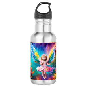 Cute Baby Angel Wings Art-38424 Stainless Steel Water Bottle