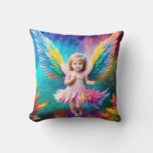 Cute Baby Angel Wings Art-38424 Throw Pillow