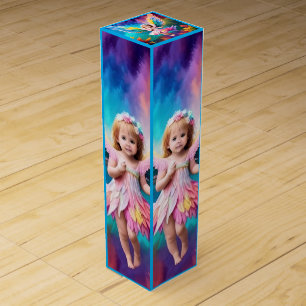 Cute Baby Angel Wings Art-38424 Wine Box