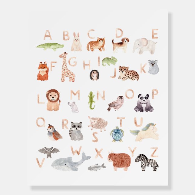 Cute Baby Animal Alphabet Foam Board (Front)