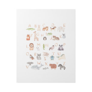 Cute Baby Animal Alphabet Gallery Wrap