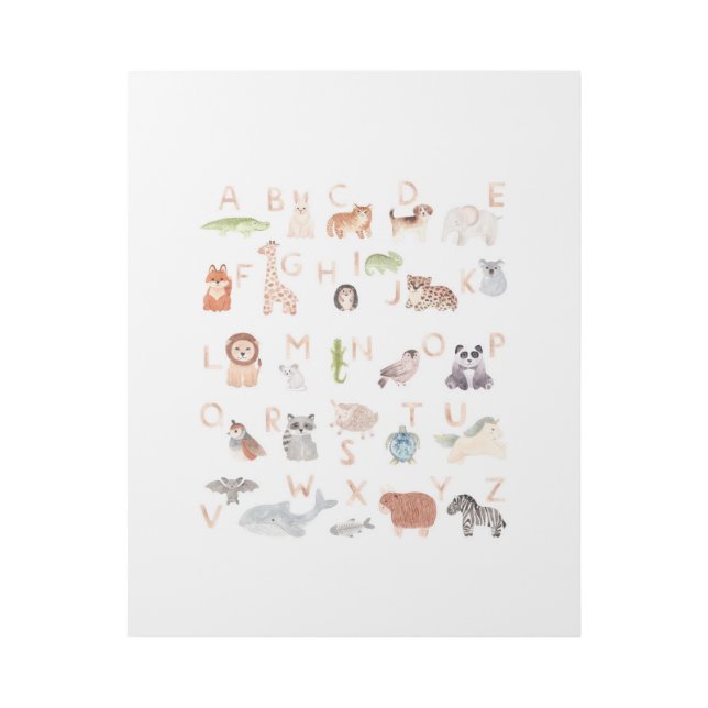 Cute Baby Animal Alphabet Gallery Wrap (Front)