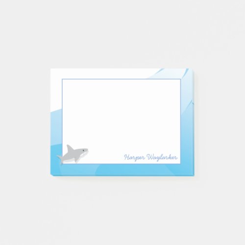 Cute Baby Animal Shark Name Post_it Notes