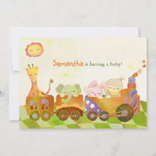 Cute Baby Animals Baby Shower Invitation