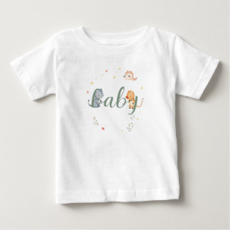 Cute Baby Animals Birth Announcement Design  T-Shirt