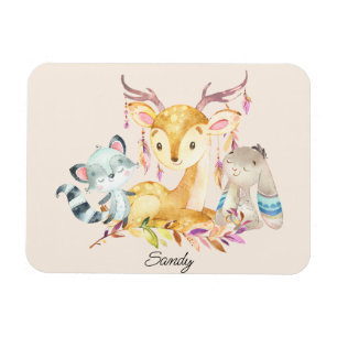 Cute Baby Animals Custom Name Gender Neutral Magnet