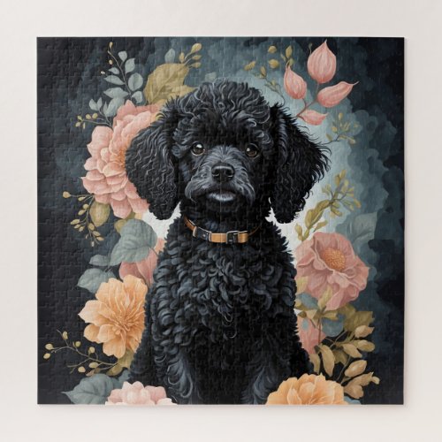 Cute Baby Animals  Cute Black Poodle Puppy Jigsaw Puzzle