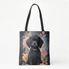 Cute Baby Animals | Cute Black Poodle Puppy Tote Bag