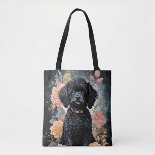 Cute Baby Animals Cute Black Poodle Puppy Tote Bag