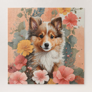 Cute Baby Animals Cute Shetland Sheepdog Puppy Jigsaw Puzzle