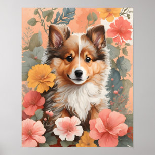 Cute Baby Animals Cute Shetland Sheepdog Puppy Poster
