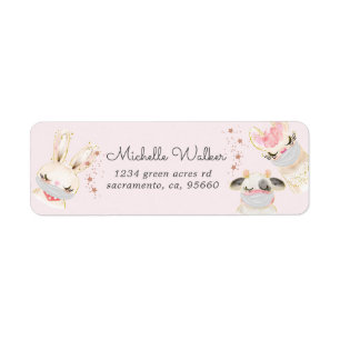cute baby animals face masks cute return address label