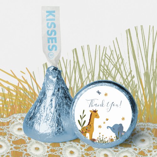 Cute Baby Animals Floral Baby Shower Hersheys Kisses