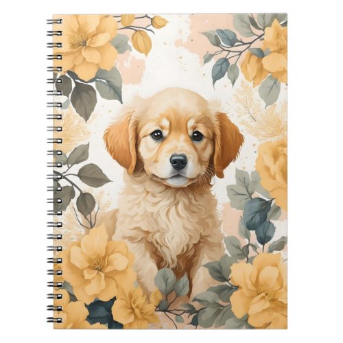 Cute Baby Animals  Golden Retriever Puppy  Notebook