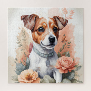 Cute Baby Animals Jack Russell Terrier Puppy Jigsaw Puzzle