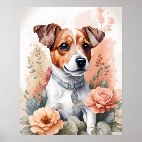 Cute Baby Animals  Jack Russell Terrier Puppy Poster