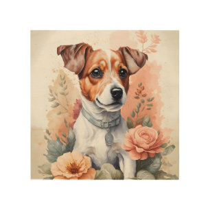 Cute Baby Animals   Jack Russell Terrier Puppy Wood Wall Art