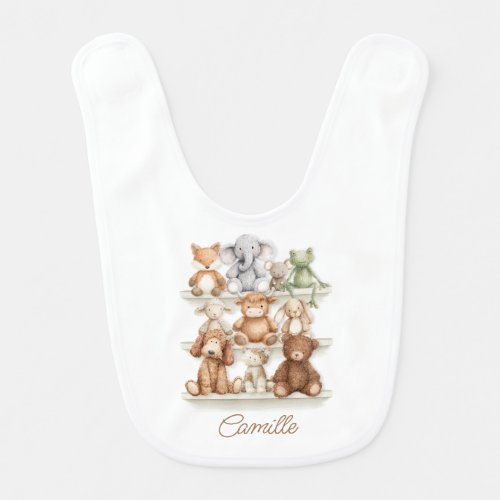 Cute Baby Animals Personalized Baby Bid Bib