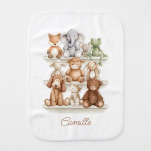 Cute Baby Animals Personalized Burp Cloth