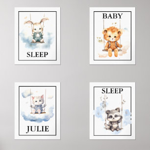 Cute Baby Animals Print Set