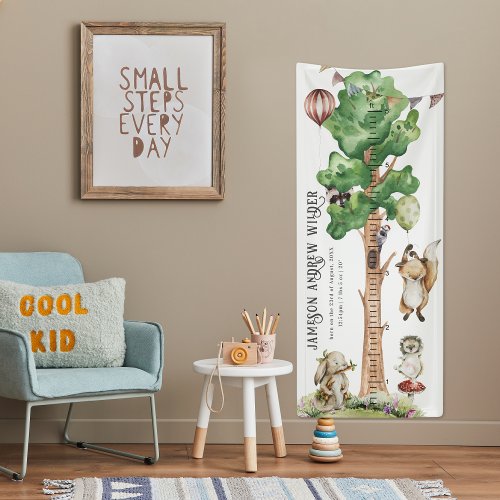 Cute Baby Animals  Vinyl Growth Chart Banner