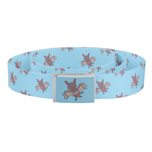 Cute baby bat flying cartoon illustration belt