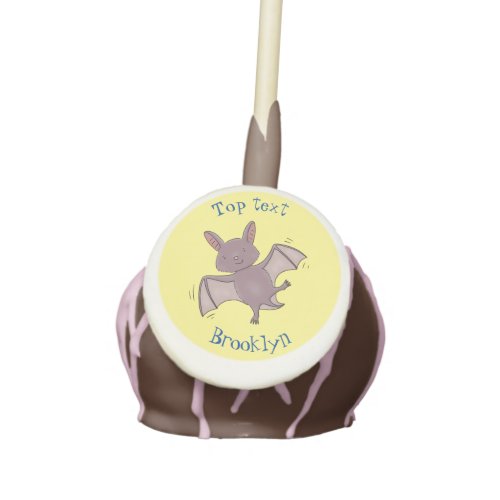 Cute baby bat flying cartoon illustration cake pops