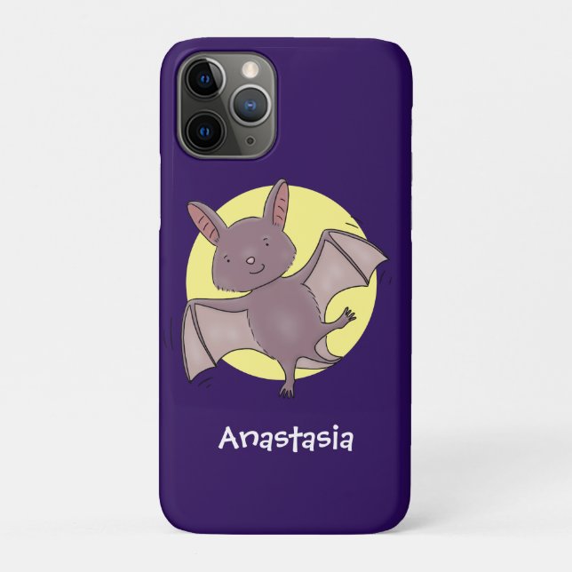 Cute baby bat flying cartoon illustration Case-Mate iPhone case (Back)