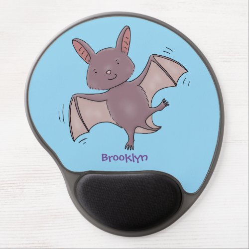 Cute baby bat flying cartoon illustration gel mouse pad