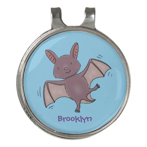 Cute baby bat flying cartoon illustration golf hat clip