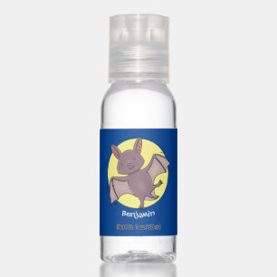 Cute baby bat flying cartoon illustration hand sanitizer