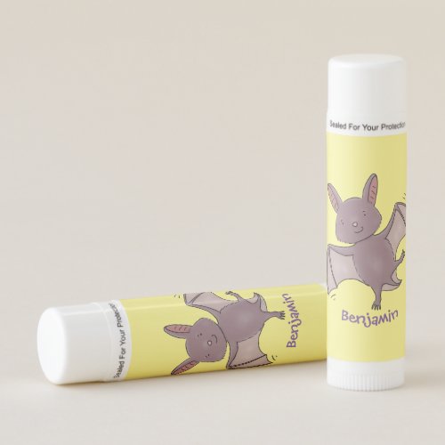 Cute baby bat flying cartoon illustration lip balm