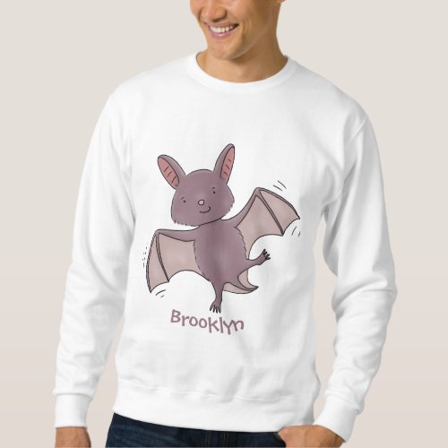 Cute baby bat flying cartoon illustration sweatshirt