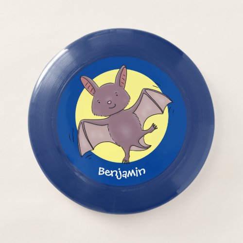 Cute baby bat flying cartoon illustration Wham_O frisbee