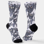 Cute baby bat Grey and white Cool men Socks