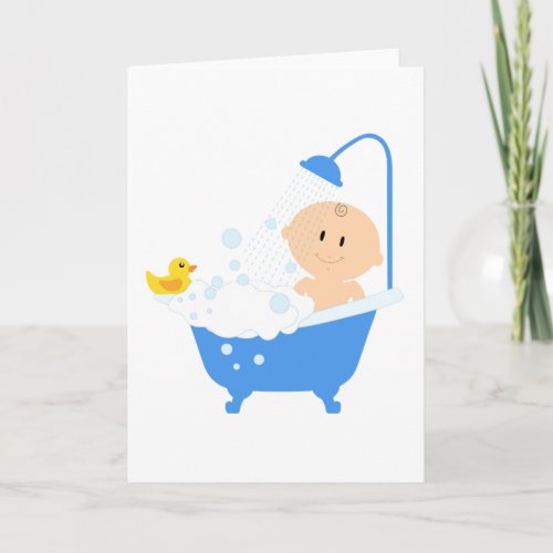 Cute Baby Bathtub Card