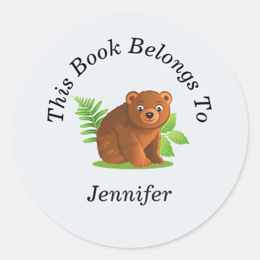 Cute Baby Bear Back to School